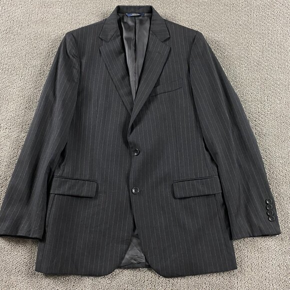 Brooks Brothers 1818 Fitzgerald Estrato Sport Coat Blazer 39R Gray Pinstripe - Picture 1 of 16